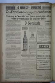 Página do jornal O Nordeste de julho de 1940