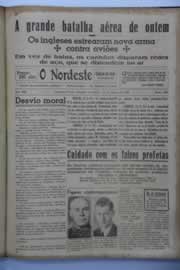 Página do jornal O Nordeste de agosto de 1940