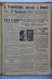 Página do jornal O Nordeste de agosto de 1940