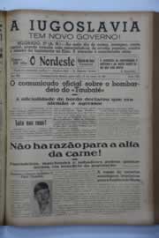 Página do jornal O Nordeste de março de 1941