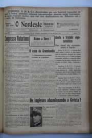 Página do jornal O Nordeste de abril de 1941