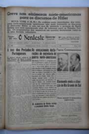 Página do jornal O Nordeste de maio de 1941