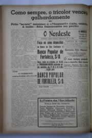 Página do jornal O Nordeste de maio de 1941