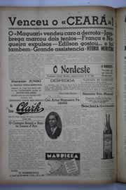 Página do jornal O Nordeste de junho de 1941