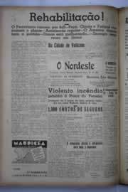 Página do jornal O Nordeste de junho de 1941