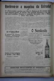 Página do jornal O Nordeste de julho de 1941