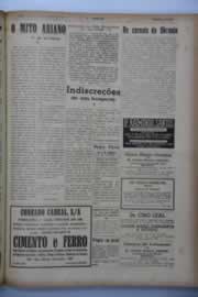 Página do jornal O Nordeste de agosto de 1941
