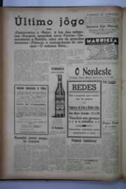 Página do jornal O Nordeste de agosto de 1941