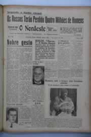 Página do jornal O Nordeste de agosto de 1941