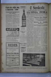 Página do jornal O Nordeste de setembro de 1941
