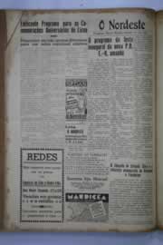 Página do jornal O Nordeste de outubro de 1941