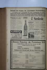 Página do jornal O Nordeste de junho de 1942