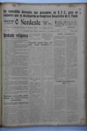 Página do jornal O Nordeste de agosto de 1942