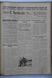Página do jornal O Nordeste de agosto de 1942