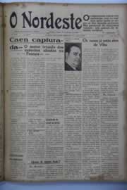 Página do jornal O Nordeste de julho de 1944