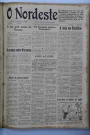 Página do jornal O Nordeste de agosto de 1944