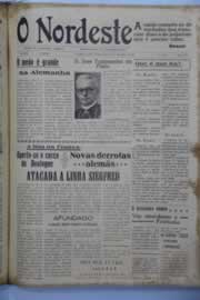 Página do jornal O Nordeste de setembro de 1944