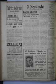 Página do jornal O Nordeste de setembro de 1944
