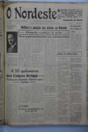 Página do jornal O Nordeste de setembro de 1944