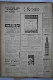 Página do jornal O Nordeste de janeiro de 1945