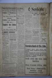 Página do jornal O Nordeste de junho de 1945