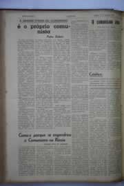 Página do jornal O Nordeste de agosto de 1945