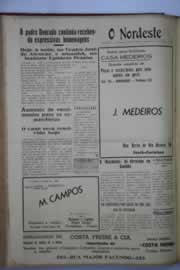 Página do jornal O Nordeste de agosto de 1945