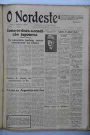 Página do jornal O Nordeste de agosto de 1945