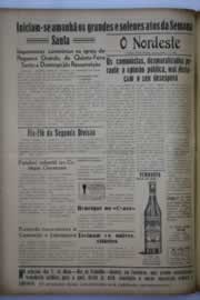 Página do jornal O Nordeste de abril de 1946