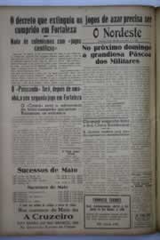 Página do jornal O Nordeste de maio de 1946