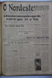Página do jornal O Nordeste de maio de 1946