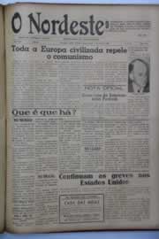 Página do jornal O Nordeste de maio de 1946