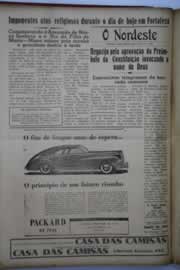Página do jornal O Nordeste de agosto de 1946