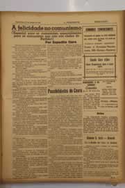 Página do jornal O Nordeste de janeiro de 1947