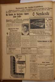 Página do jornal O Nordeste de abril de 1947