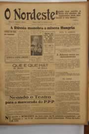 Página do jornal O Nordeste de julho de 1947