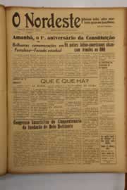 Página do jornal O Nordeste de setembro de 1947
