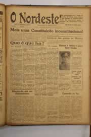 Página do jornal O Nordeste de novembro de 1947