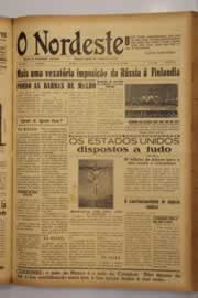 Página do jornal O Nordeste de março de 1948