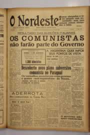 Página do jornal O Nordeste de abril de 1948