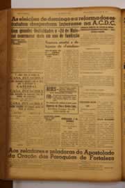Página do jornal O Nordeste de maio de 1948