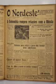 Página do jornal O Nordeste de maio de 1948