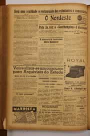 Página do jornal O Nordeste de maio de 1948