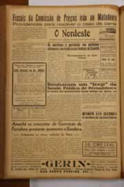Página do jornal O Nordeste de agosto de 1948