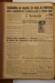 Página do jornal O Nordeste de agosto de 1948