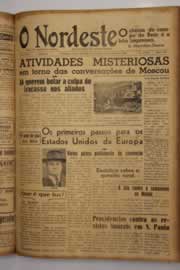 Página do jornal O Nordeste de agosto de 1948