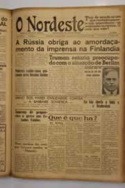 Página do jornal O Nordeste de setembro de 1948
