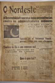 Página do jornal O Nordeste de janeiro de 1949