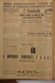 Página do jornal O Nordeste de fevereiro de 1949