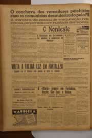 Página do jornal O Nordeste de março de 1949